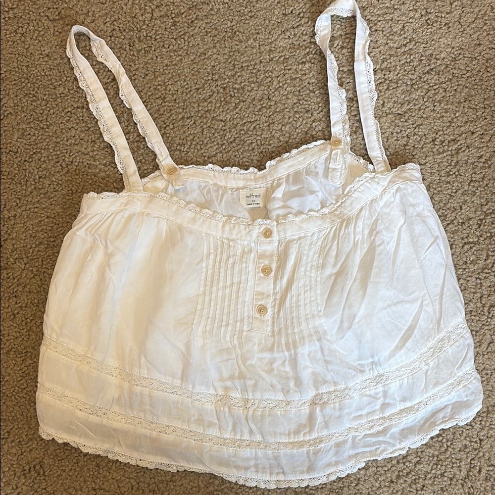 Wilfred 100% Modal Cotton White Tank Top